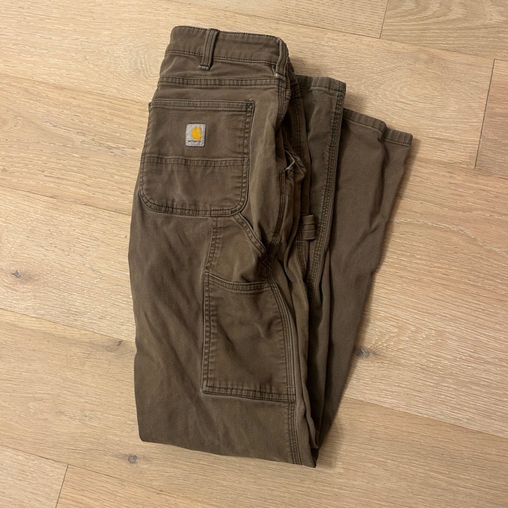 Carhartt BN5113-W Brown Rugged Flex Relaxed Fit Canvas Work Pants Womens 4 Reg